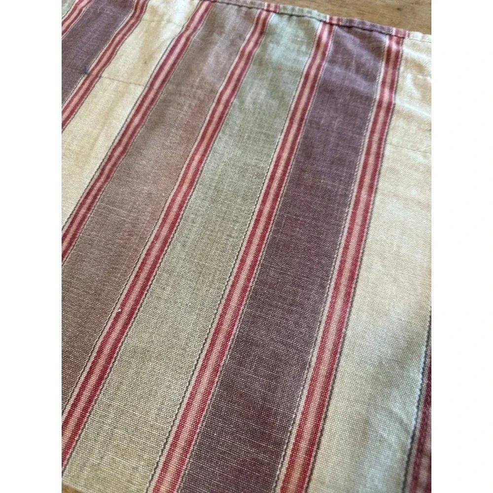 78” Neutral Striped Curtain / Table runners